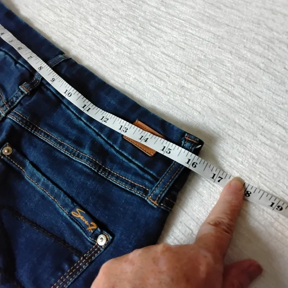 Seven7 Dark Blue Skinny Jeans - Picture 7 of 9